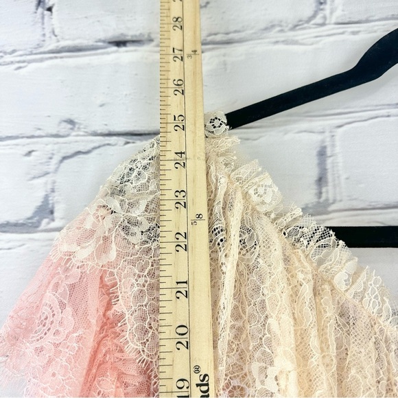 Philosophy Di Lorenzo Serafini Lace Asymmetrical Long Sleeve Ruffle Blouse Med - Picture 8 of 8